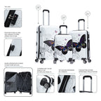 InUSA Prints 3-Piece Hardside Spinner Luggage Set