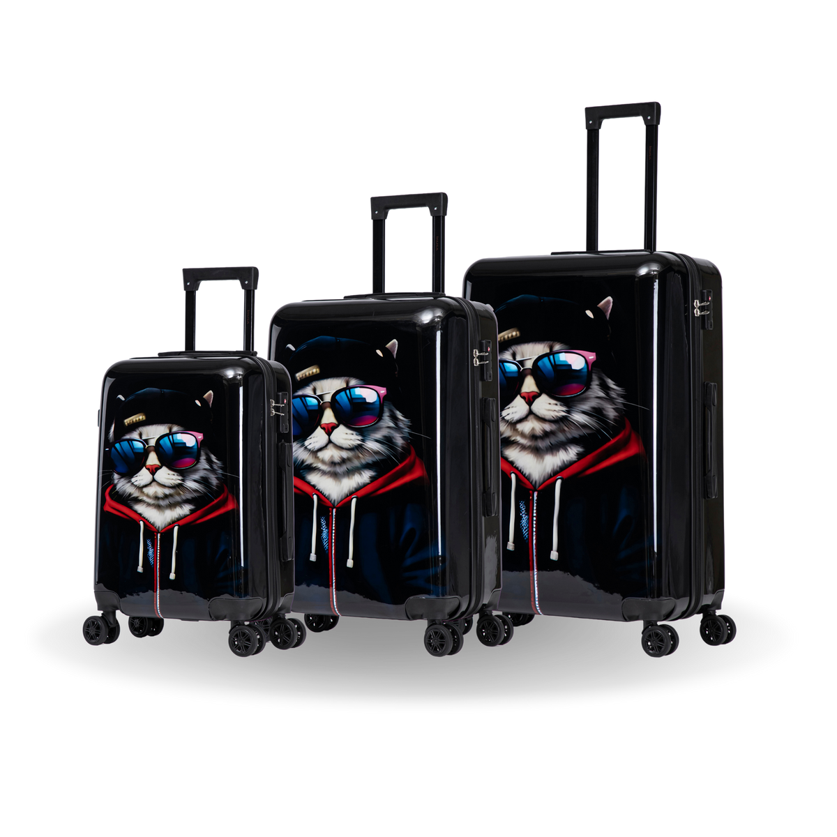 InUSA Prints 3-Piece Hardside Spinner Luggage Set