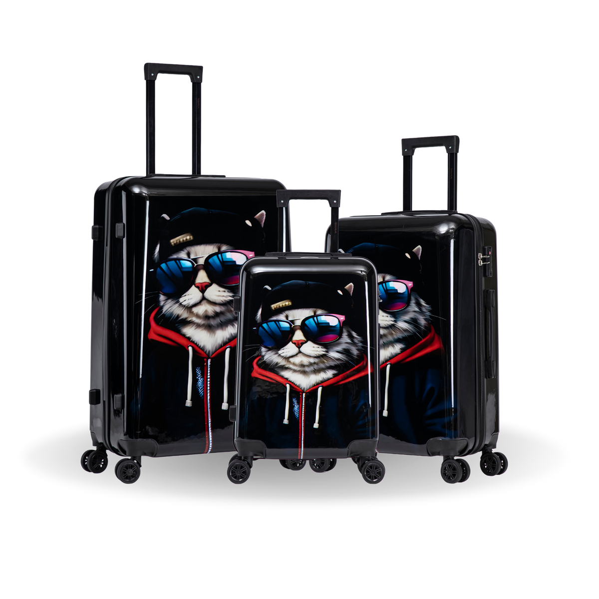 InUSA Prints 3-Piece Hardside Spinner Luggage Set