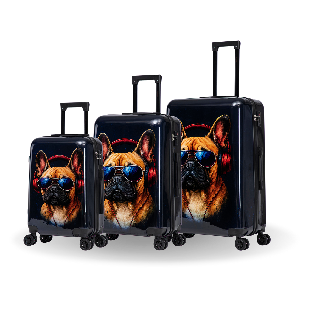 InUSA Prints 3-Piece Hardside Spinner Luggage Set