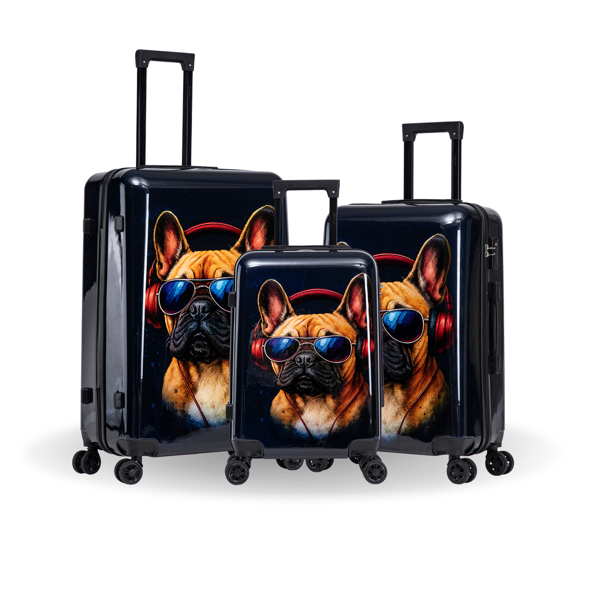 InUSA Prints 3-Piece Hardside Spinner Luggage Set