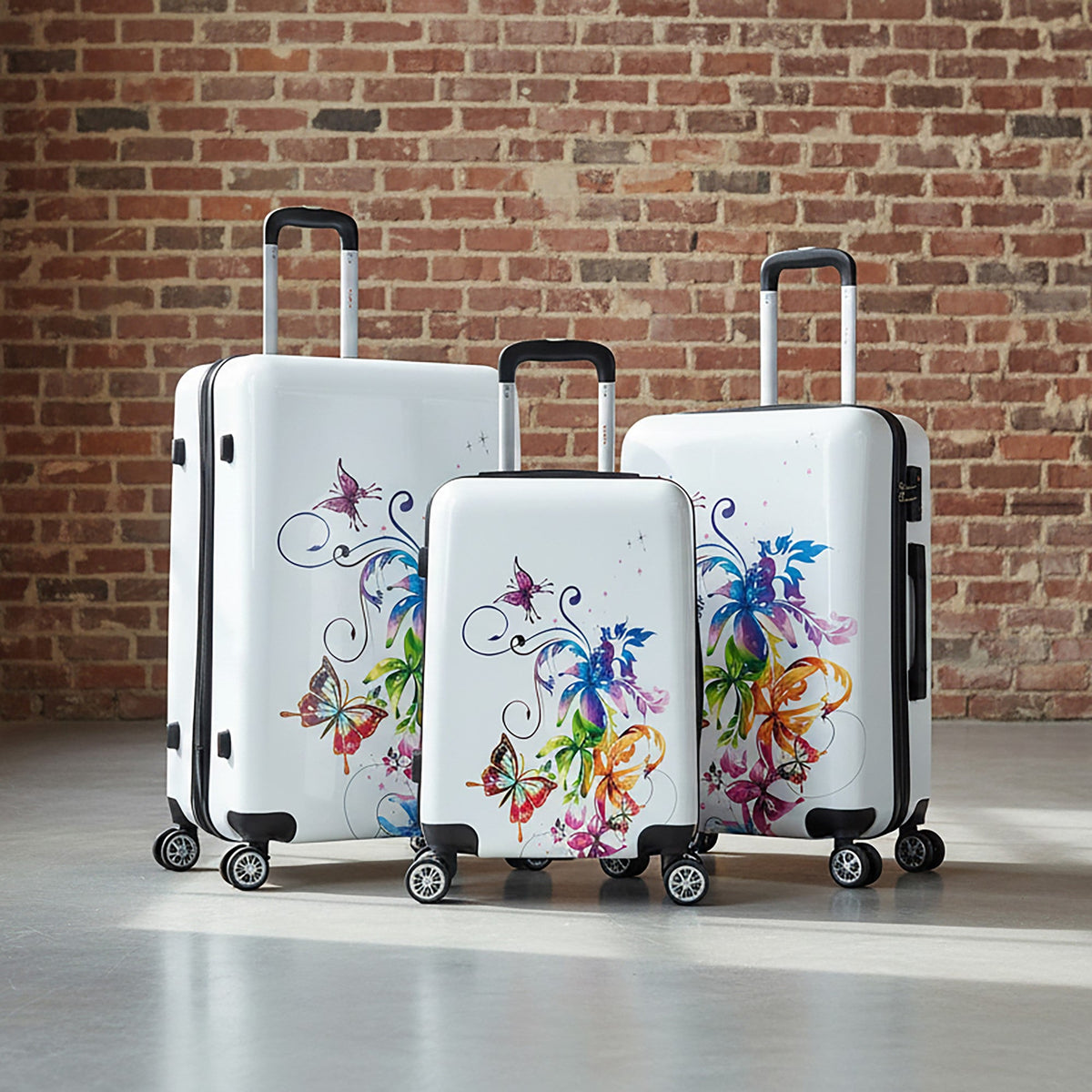 InUSA Prints 3-Piece Hardside Spinner Luggage Set