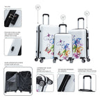 InUSA Prints 3-Piece Hardside Spinner Luggage Set