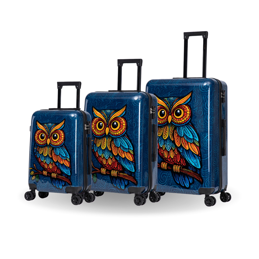 InUSA Prints 3-Piece Hardside Spinner Luggage Set