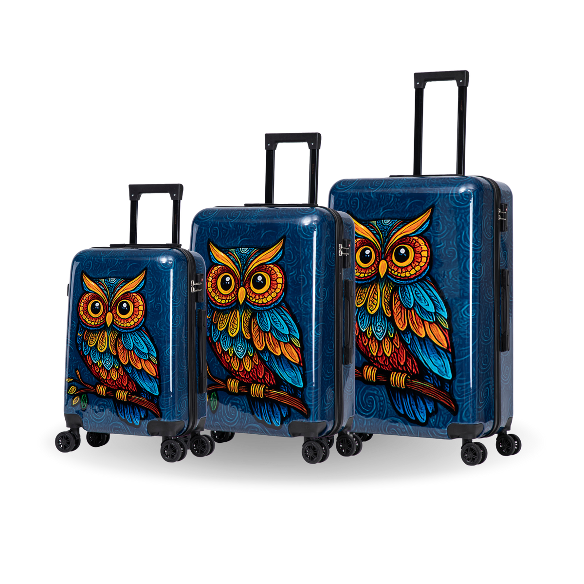 InUSA Prints 3-Piece Hardside Spinner Luggage Set