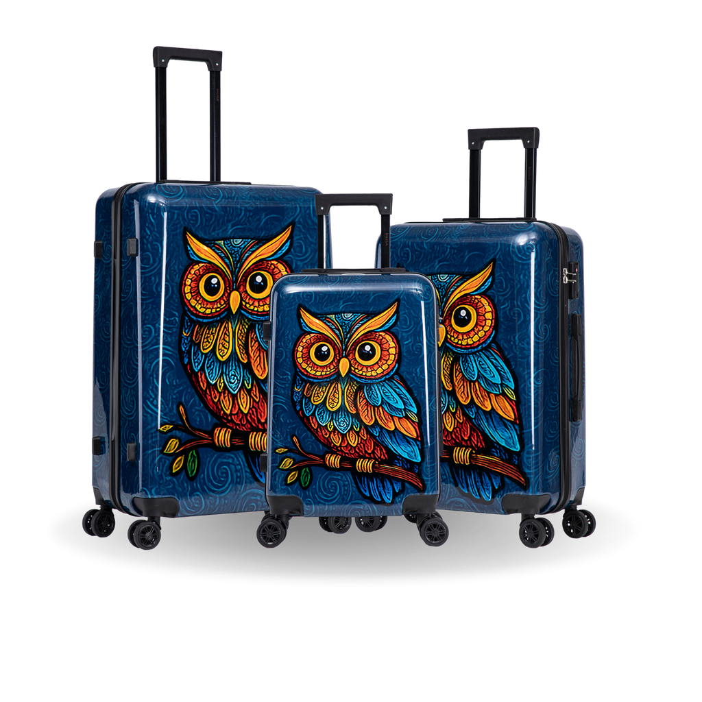 InUSA Prints 3-Piece Hardside Spinner Luggage Set