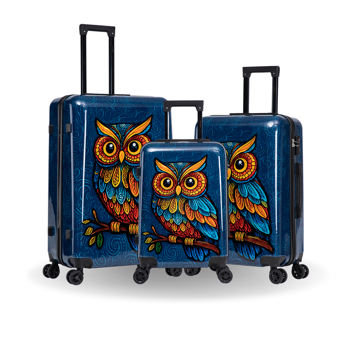 InUSA Prints 3-Piece Hardside Spinner Luggage Set