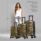 InUSA Prints 3-Piece Hardside Spinner Luggage Set