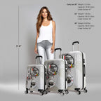 InUSA Prints 3-Piece Hardside Spinner Luggage Set