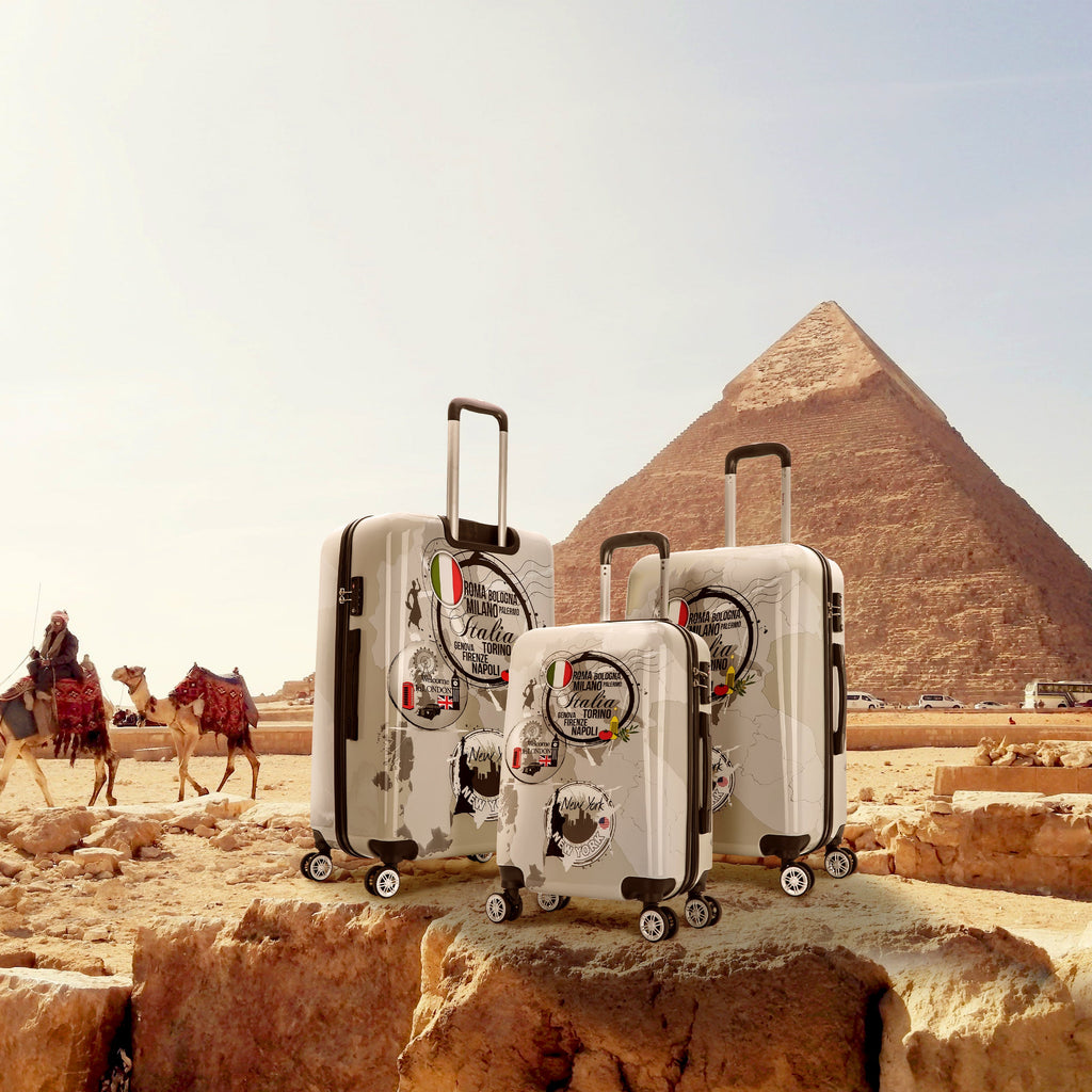 InUSA Prints 3-Piece Hardside Spinner Luggage Set
