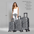InUSA Prints 3-Piece Hardside Spinner Luggage Set
