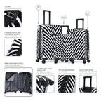 InUSA Prints 3-Piece Hardside Spinner Luggage Set