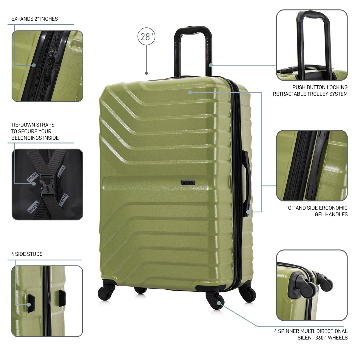 InUSA Aurum 28-Inch Hardside Spinner Luggage