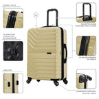 InUSA Aurum 24" Hardside Spinner Checked Suitcase