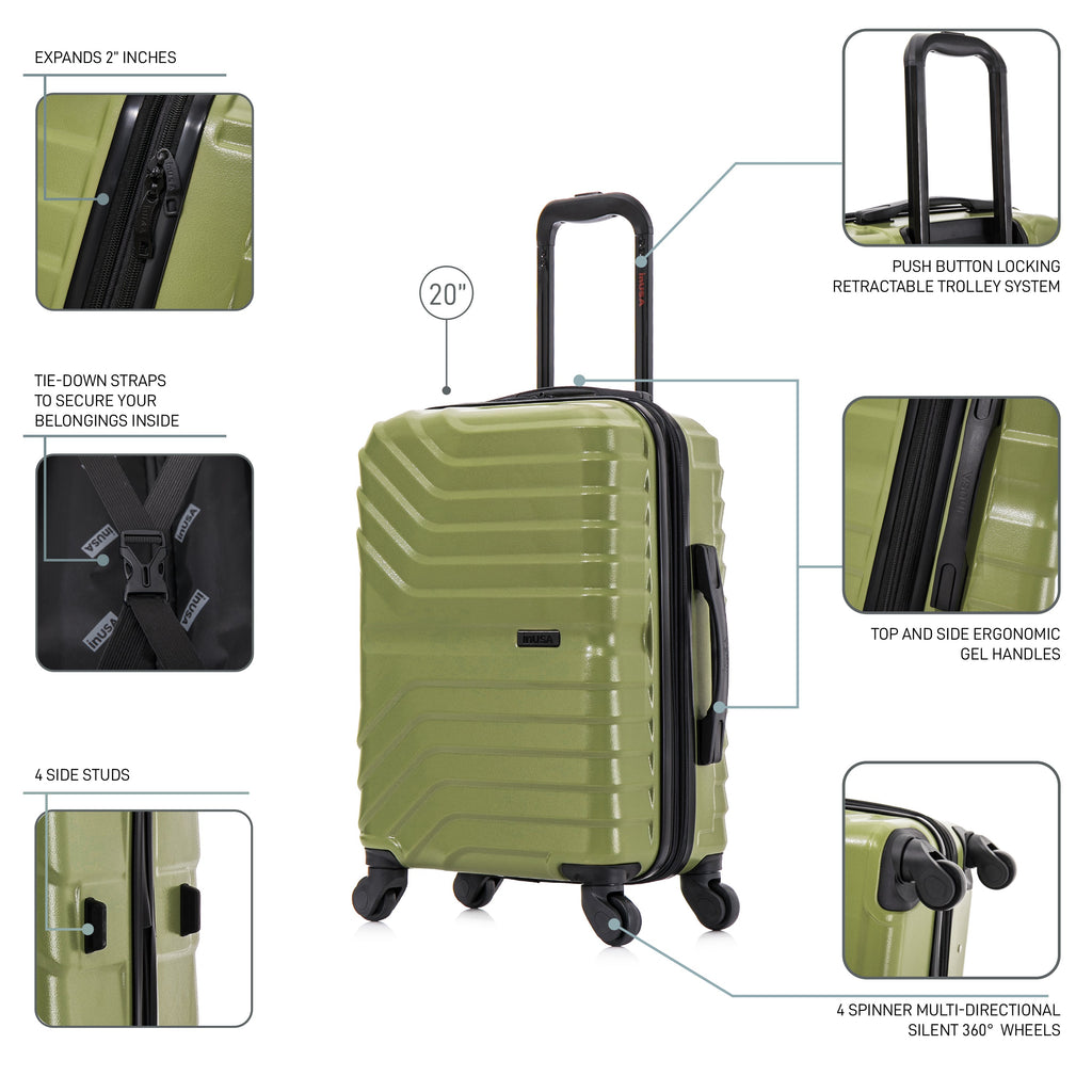 InUSA Aurum Carry-On Hardside Spinner Suitcase