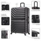 InUSA Aurum 32" Hardside Spinner Checked Suitcase