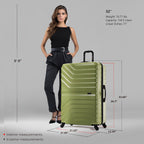 InUSA Aurum 32" Hardside Spinner Checked Suitcase