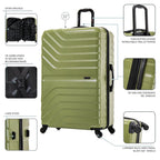 InUSA Aurum 32" Hardside Spinner Checked Suitcase
