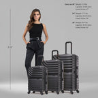 InUSA Aurum 3-Piece Hardside Spinner Luggage Set