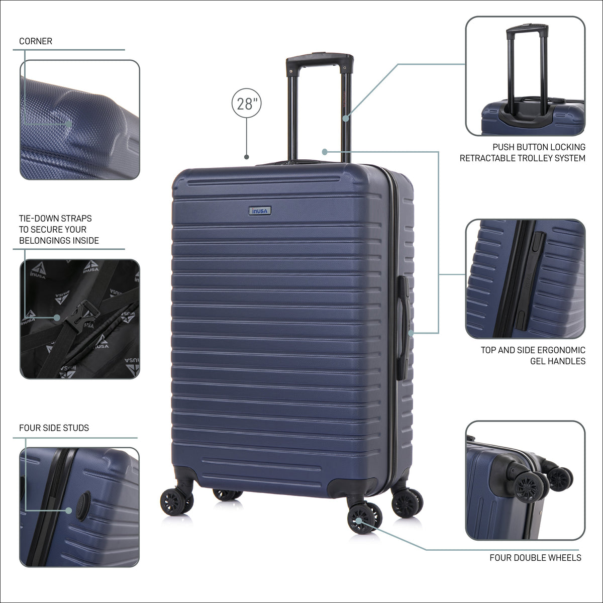 InUSA Deep 28" Hardside Spinner Suitcase