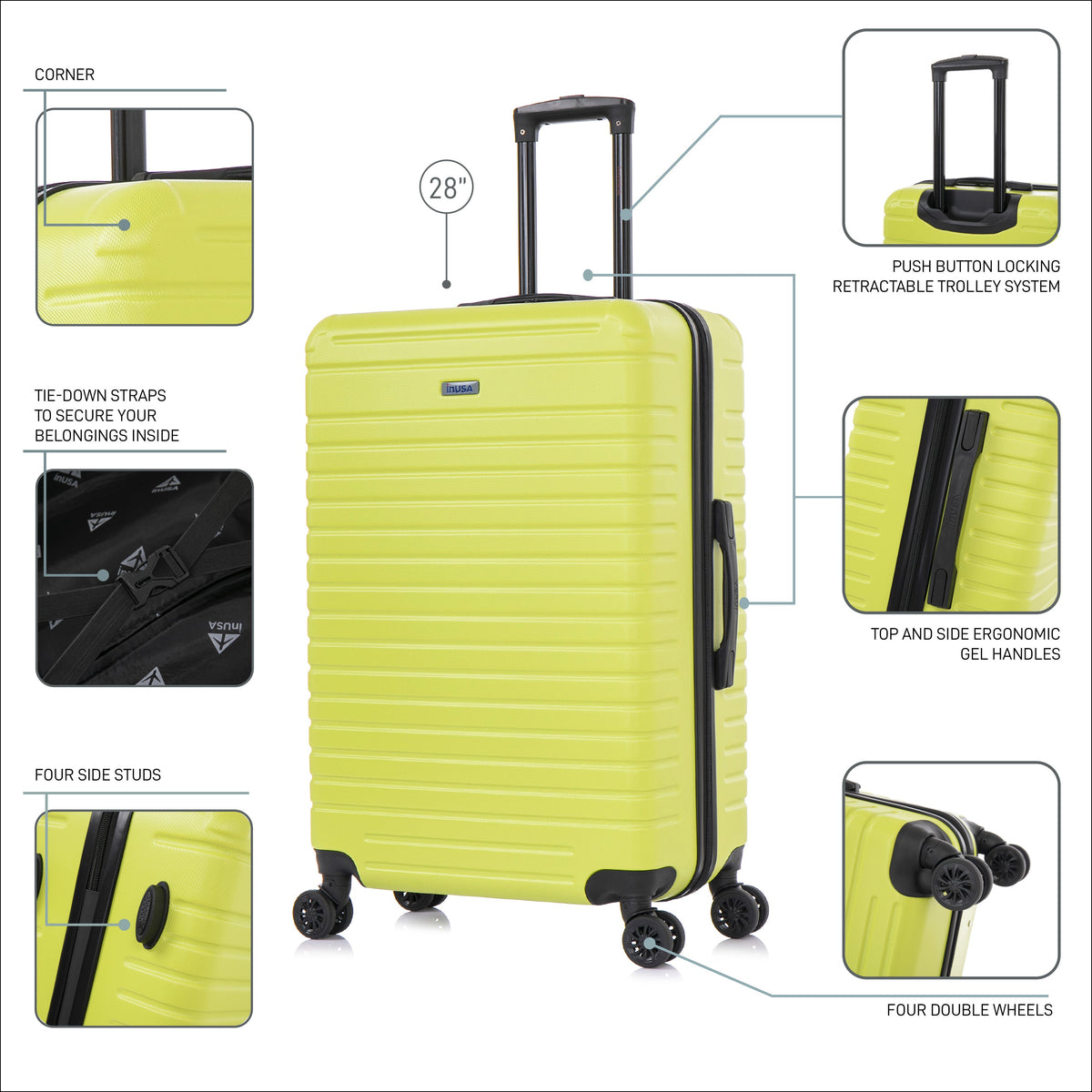 InUSA Deep 28" Hardside Spinner Suitcase