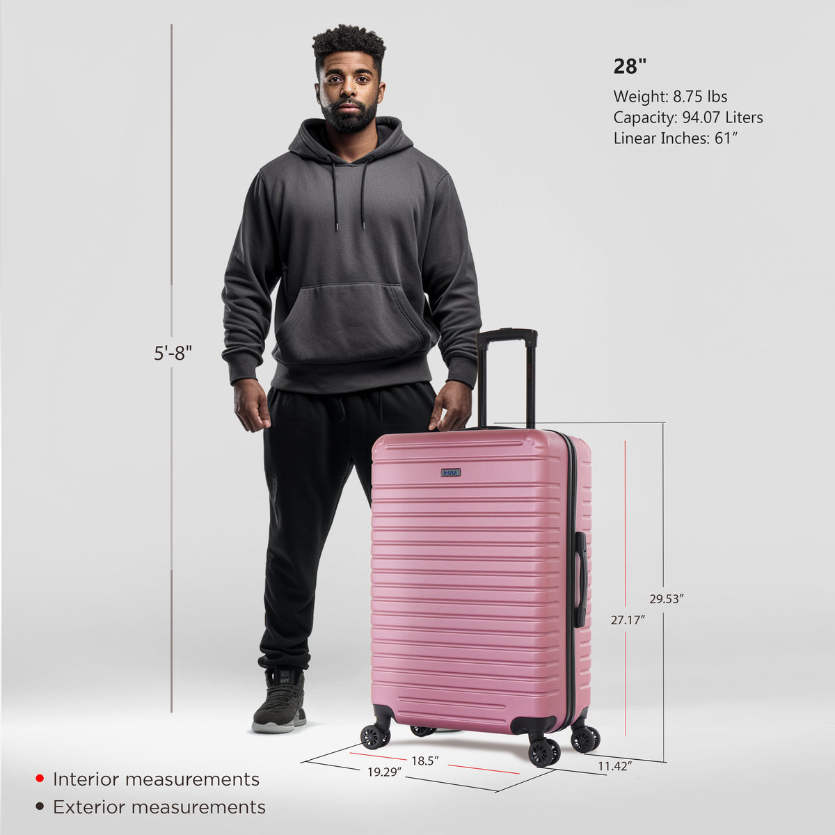 InUSA Deep 28" Hardside Spinner Suitcase