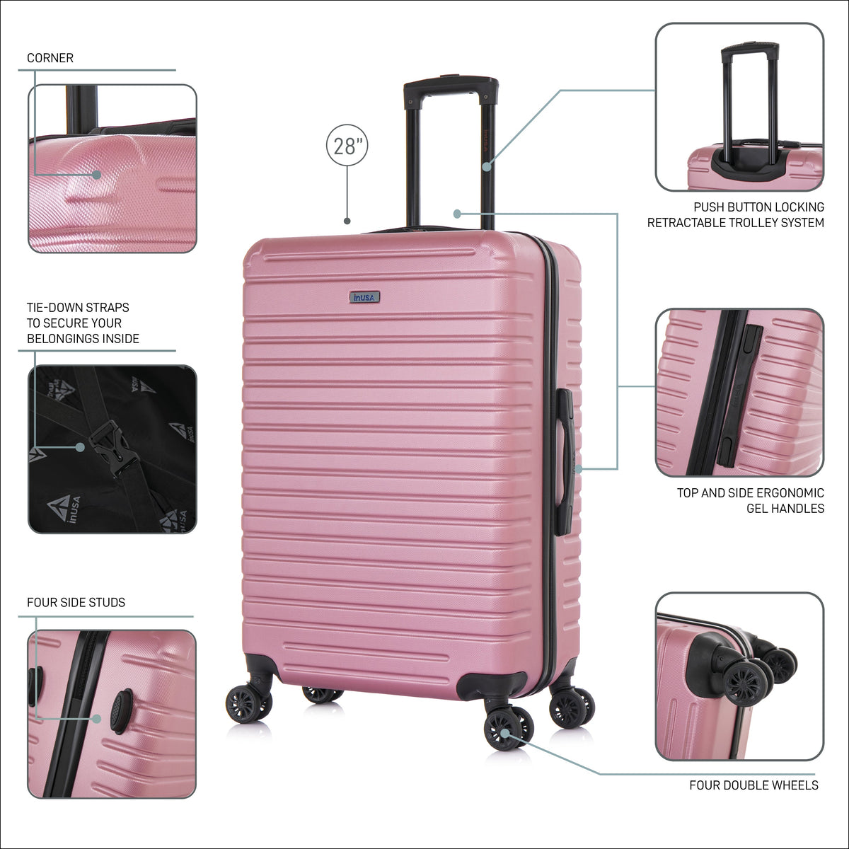 InUSA Deep 28" Hardside Spinner Suitcase