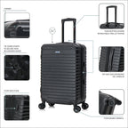 InUSA Deep 24" Hardside Spinner Checked Suitcase