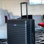 InUSA Deep 24" Hardside Spinner Checked Suitcase