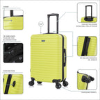 InUSA Deep 24" Hardside Spinner Checked Suitcase