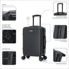 InUSA Deep 20" Hardside Carry-On Suitcase