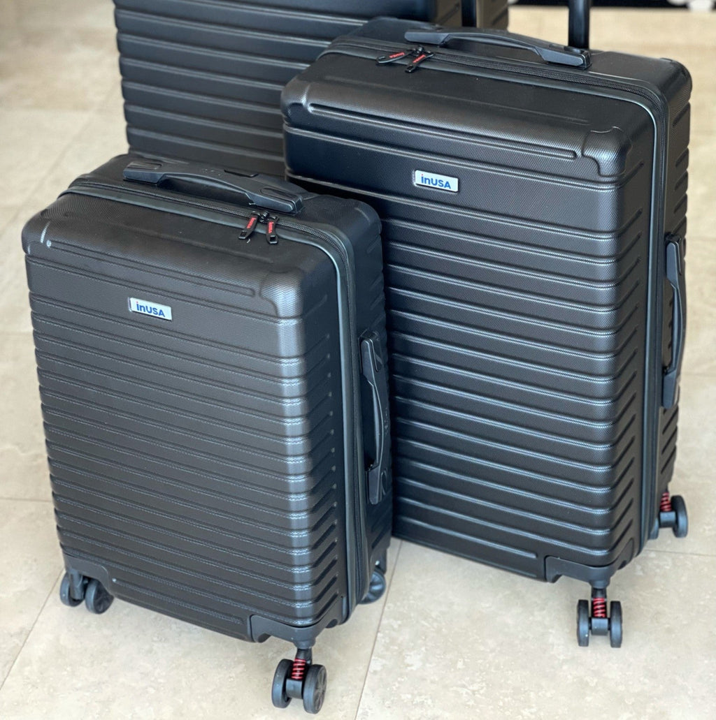 InUSA Deep 3-Piece Hardside Spinner Luggage Set