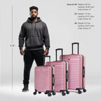 InUSA Deep 3-Piece Hardside Spinner Luggage Set