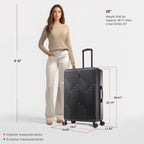 InUSA Drip 28-Inch Hardside Spinner Checked Suitcase