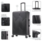 InUSA Drip 28-Inch Hardside Spinner Checked Suitcase