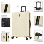 InUSA Drip 28-Inch Hardside Spinner Checked Suitcase