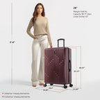 InUSA Drip 28-Inch Hardside Spinner Checked Suitcase