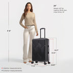 InUSA Drip 24" Hardside Spinner Checked Luggage