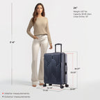 InUSA Drip 24" Hardside Spinner Checked Luggage
