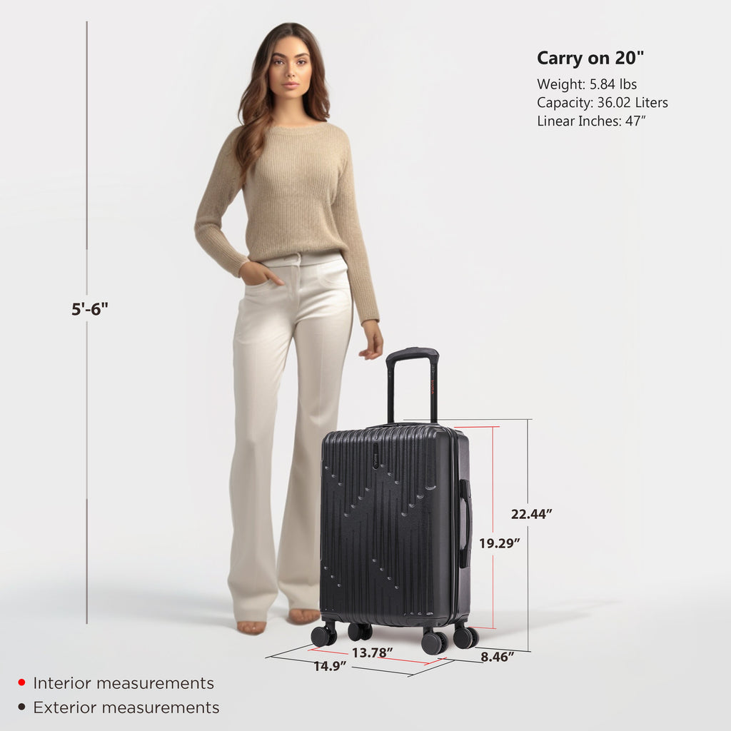 InUSA Drip 20" Hardside Carry-On Spinner Suitcase