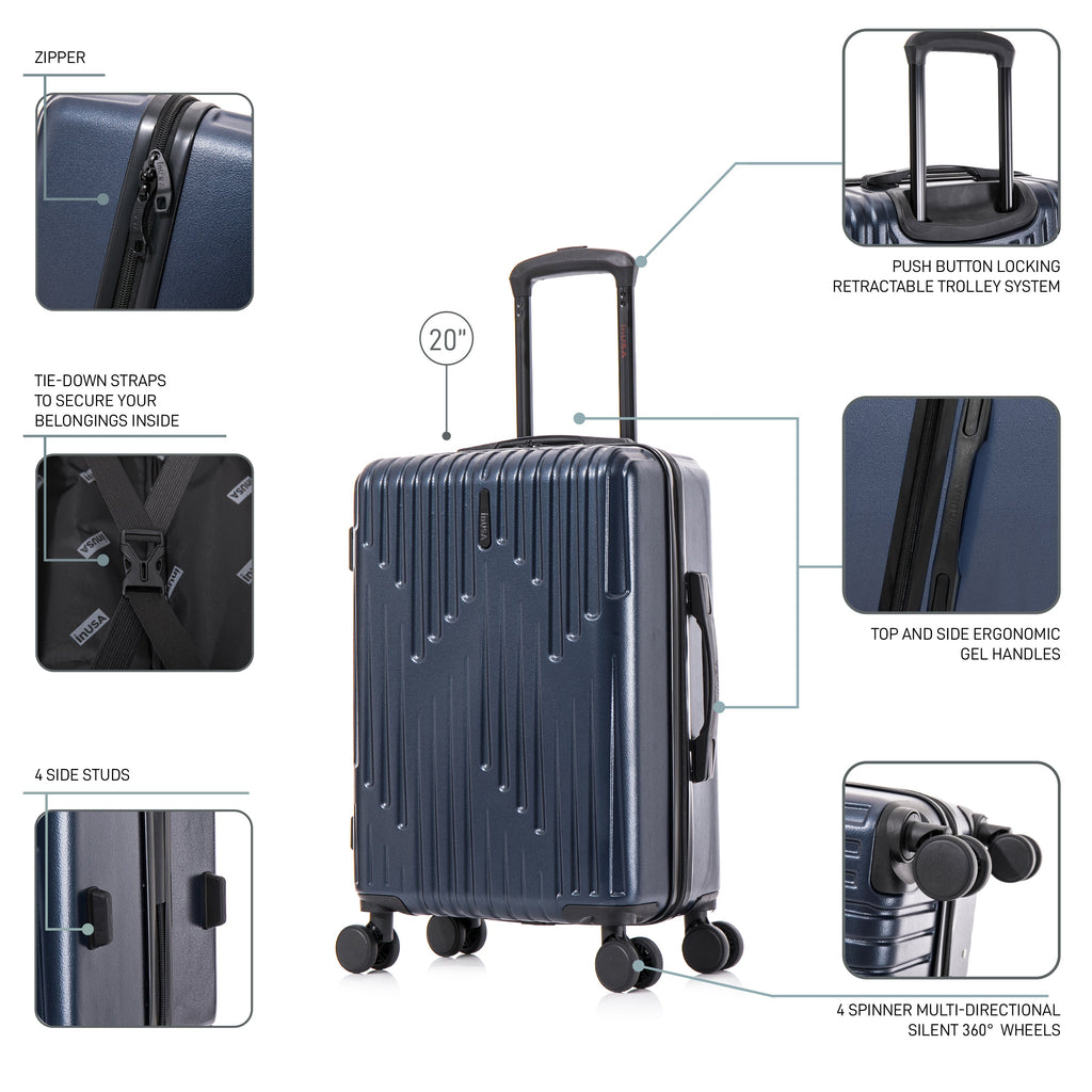 InUSA Drip 20" Hardside Carry-On Spinner Suitcase