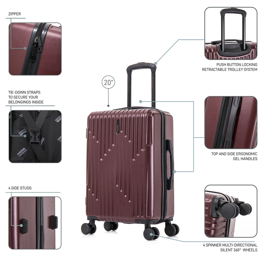 InUSA Drip 20" Hardside Carry-On Spinner Suitcase