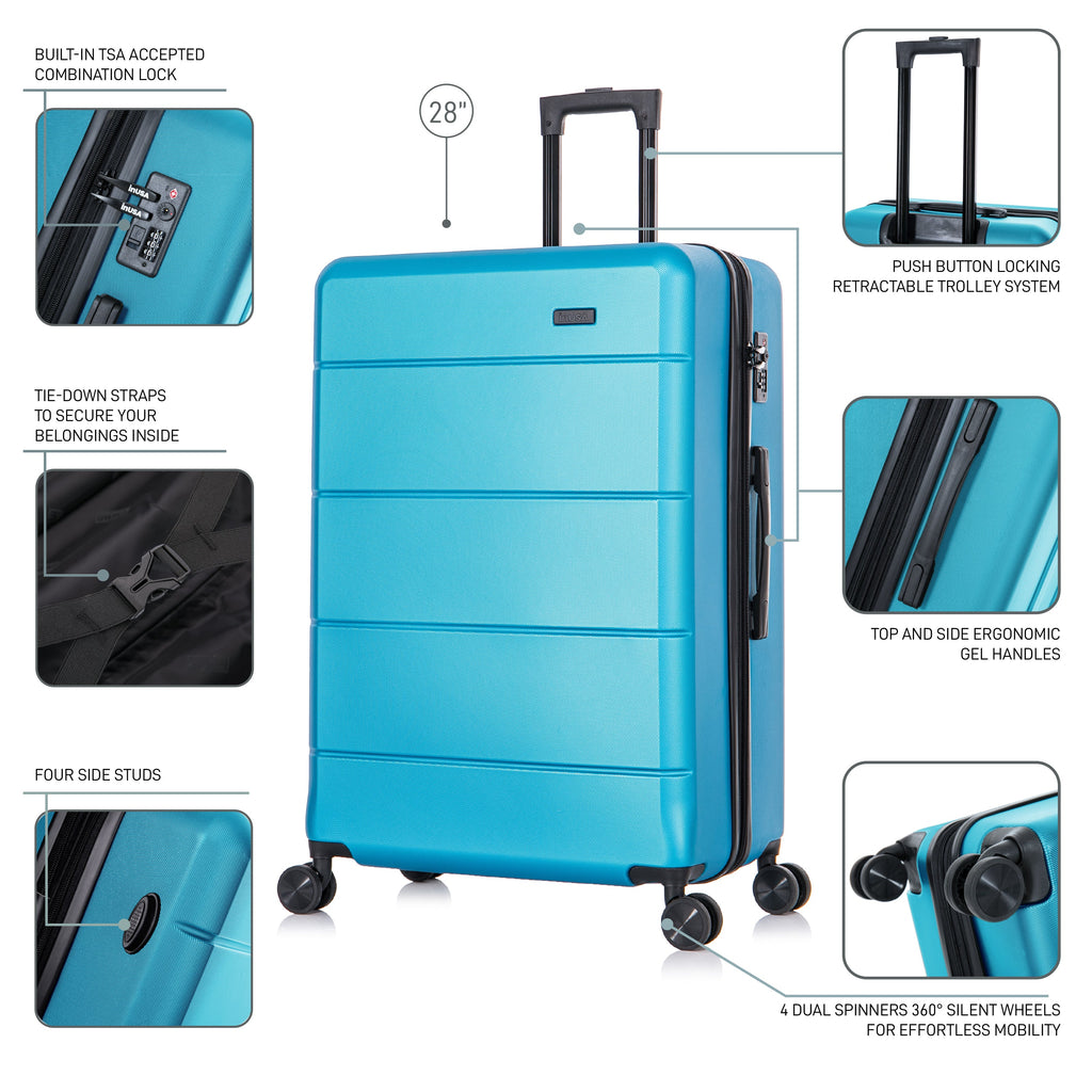 InUSA Elysian 28" Hardside Checked Suitcase
