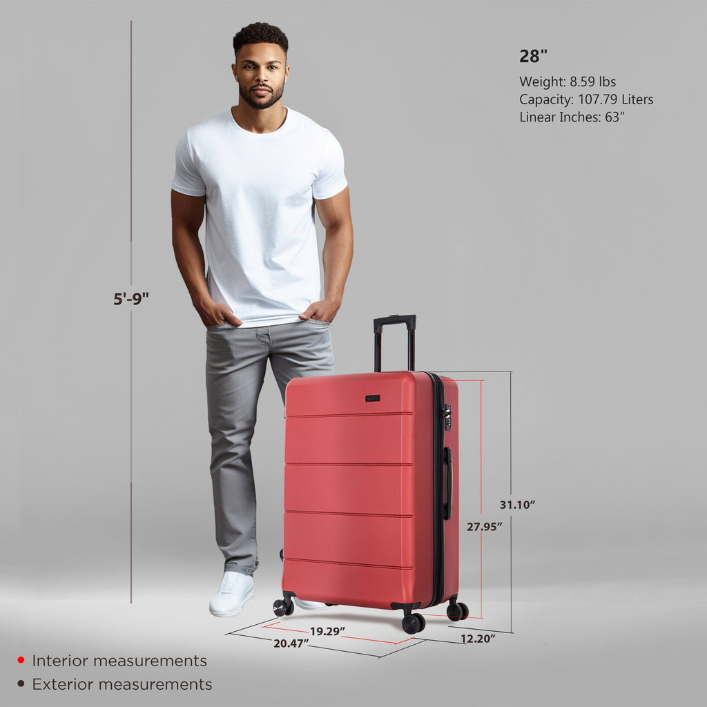 InUSA Elysian 28" Hardside Checked Suitcase