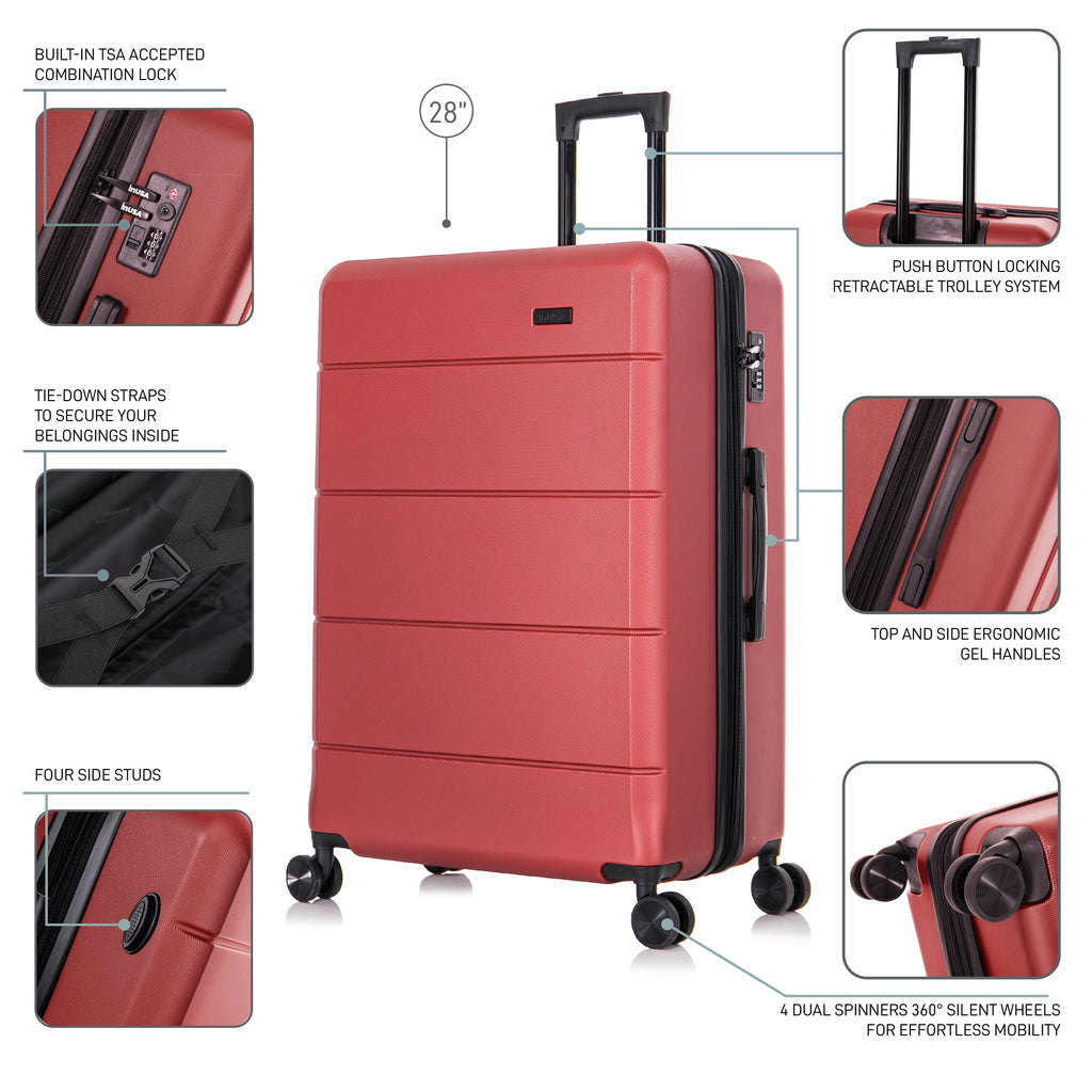 InUSA Elysian 28" Hardside Checked Suitcase