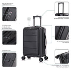 InUSA Elysian 20" Hardside Carry-On Luggage