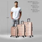 InUSA Elysian 3-Piece Hardside Spinner Luggage Set