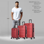 InUSA Elysian 3-Piece Hardside Spinner Luggage Set