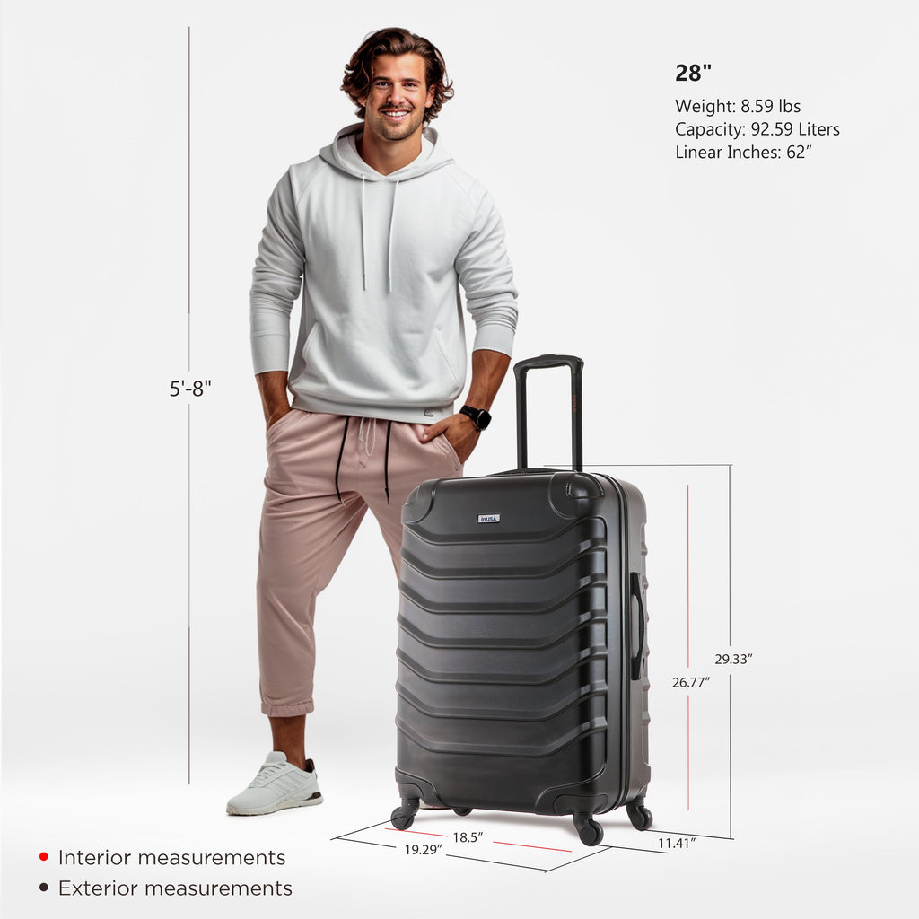 InUSA Endurance 28" Hardside Spinner Checked Suitcase