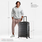 InUSA Endurance 28" Hardside Spinner Checked Suitcase